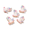 Opaque Resin Unicorn Pendants X-RESI-G040-A01-1