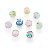 18Pcs 9 Colors Transparent Acrylic Enamel Beads TACR-TA0001-15-2