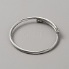 304 Stainless Steel Round Rope Chain Cuff Bangle for Women LS-BJEW-WH0020-36P-2