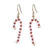 Glass Dangle Earrings EJEW-JE06043-1