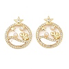 Brass Micro Pave Cubic Zirconia Pendants KK-U058-31G-1