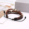 1Pc PU Leather Multi-strand Bracelets BJEW-CL0001-53-4