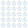 50Pcs Transparent Electroplate Glass Bead Caps EGLA-SC0001-67-1