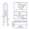 4Pcs 4 Colors Eyeglasses Chains AJEW-BY0001-03-3