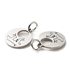 Non-Tarnish 304 Stainless Steel Charms STAS-D050-07P-07-3