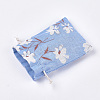 Polycotton(Polyester Cotton) Packing Pouches Drawstring Bags ABAG-T007-02O-3