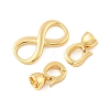 Brass Fold Over Clasps KK-U056-06G-2