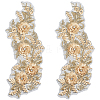 Polyester Embroidery Lace Cloth Patches AJEW-WH20070-069A-1