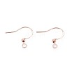 Long-Lasting Plated Brass French Hooks with Coil and Ball KK-K204-137RG-1