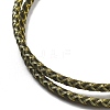 Polyester Cord Braided Necklace Makings MAK-L043-03G-14-2