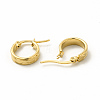 201 Stainless Steel Grooved Hoop Earrings with 304 Stainless Steel Pins for Women EJEW-M214-08D-G-1