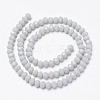 Opaque Solid Color Glass Beads Strands EGLA-A034-P4mm-D15-2