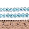 Dyed Transparent Crackle Glass Beads Strands GLAA-Q108-01A-A03-4