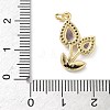 Brass Micro Pave Cubic Zirconia Pendants KK-K368-61G-3