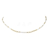 Boho Natural Cultured Freshwater Pearl & Round Seed Beaded Braided Necklaces for Women NJEW-JN06187-01-4