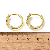 Brass Clear Cubic Zirconia Hoop Earrings EJEW-M047-06G-5