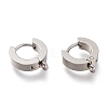 Tarnish Resistant 304 Stainless Steel Huggie Hoop Earrings Findings X-STAS-I167-01C-P-1