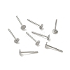 Non-Tarnish 316 Surgical Stainless Steel Flat Round Blank Peg Stud Earring Settings X-STAS-R073-06G-2