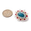 Handmade Glass Seed Beaded Oval Brooches for Women JEWB-MZ00004-3