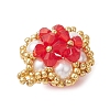 Glass Seed Beaded Pendants PALLOY-MZ01288-01-3