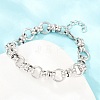 304 Stainless Steel Ring Link Chain Bracelets for Women Men BJEW-H643-10P-3