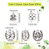 SUNNYCLUE 150Pcs 3 Style Tibetan Style Alloy Pendants FIND-SC0003-72-2