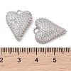 Brass Micro Pave Clear Cubic Zirconia Pendants KK-S388-01P-03-3