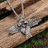 Vintage Alloy Wing Pendant Necklaces for Unisex WG46438-01-5