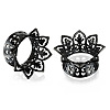 Hollow Out Flower Brass Alloy Ear Tunnels FS-WG7C815-10-1