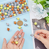 80Pcs 4 Styles Acrylic Ball Connector Charms FIND-HY0001-66-4