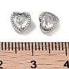 Brass with Single Clear Cubic Zirconia Beads KK-C051-33P-3