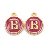 Golden Plated Alloy Enamel Charms X-ENAM-S118-08B-1