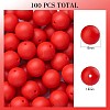 100Pcs Silicone Beads Round Rubber Bead 15MM Loose Spacer Beads for DIY Supplies Jewelry Keychain Making JX451A-1