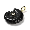 Natural Obsidian Pendants G-A287-01G-03-2