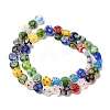 Handmade Millefiori Glass Heart Bead Strands LK-U001-02-2