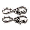 Tibetan Style Alloy Infinity with Hope Links LS-TIBE-S230-B-LF-1