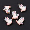 Opaque Resin Unicorn Pendants X-RESI-G040-A01-2