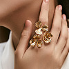 Brass Cuff Rings for Women RJEW-Z097-01G-01-1