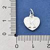 925 Sterling Silver Heart with Capital Letter Charms STER-S009-13K-S-3