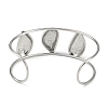 304 Stainless Steel Wide Hollow Textured Opaen Cuff Bangles BJEW-Q348-07P-03-3