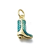 Brass Enamel Pendants KK-K400-50G-03B-1