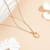 1pc 304 Stainless Steel Letter Pendant Necklaces NJEW-LP0001-38C-G-3