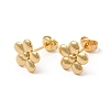 Rack Plating Brass Flower Stud Earrings for Women EJEW-P221-27G-1