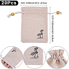 20Pcs Burlap Packing Pouches ABAG-SP0001-57A-2