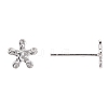 925 Sterling Silver Stud Earring Findings STER-T002-266S-4