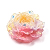 Two Tone Opaque Resin & Glitter Powder Cabochons RE-CBA7537-04E-2