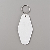 Plastic Blank Motel Keychain KEYC-WH0034-35G-1