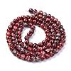 Opaque Spray Painted Glass Beads Strands GLAA-WH0015-43E-3