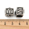 316 Surgical Stainless Steel with Rhinestone Large Hole Cube Beads STAS-Q326-08AS-01-3