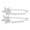 Starfish 304 Stainless Steel Safety Pins Brooch Findings SA-CBA098D-16B-P05-1